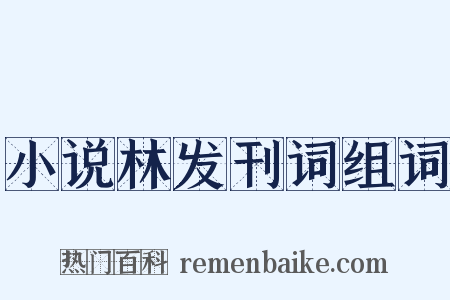 小说林发刊词组词是什么意思的图片